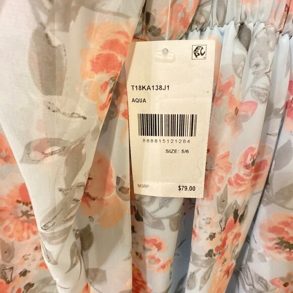 NWT NEXT UP Floral Long Sleeve Babydoll Minidress, size 5/6 - Picture 6 of 8